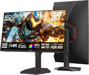 KOORUI Monitor de jogos HDR400 IPS QHD 320Hz ecrã G2721E
