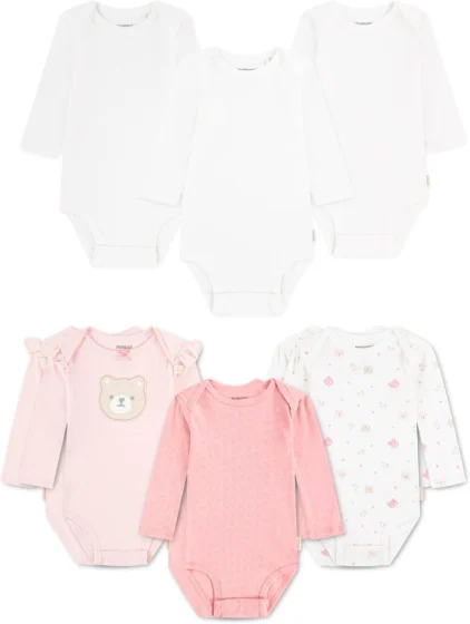 Huggies Babywear, conjunto de 6 bodies de manga comprida