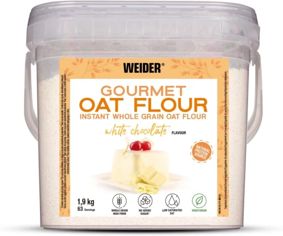 Weider Oat Gourmet, farinha de aveia, chocolate branco