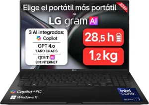 LG gram 16Z90TL-G.AU85BN Computador portátil, 32 GB RAM, 512 GB SSD