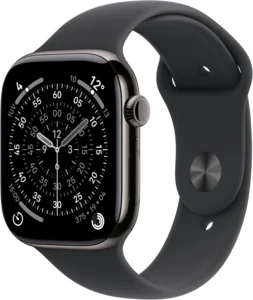 Apple Watch Series 11, relógio GPS + Cellular em titânio