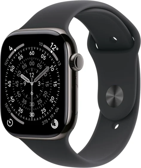 Apple Watch Series 11, relógio GPS + Cellular em titânio