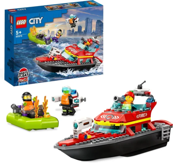 LEGO City 60373, lancha de bombeiros, brinquedo de banho