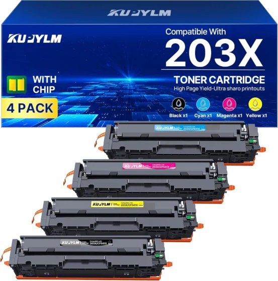 KUPYLM, toner compatível HP 203X, pack de 4 cores