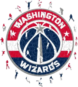 Iconic Puzzles NBA, puzzle de madeira dos Wizards, 270 peças