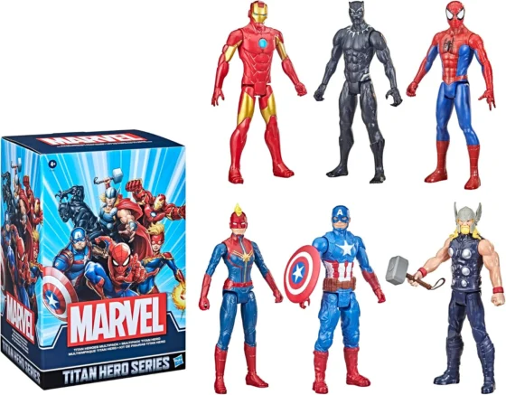 Marvel Titan Hero Series, pack de 6 figuras de ação de 30 cm