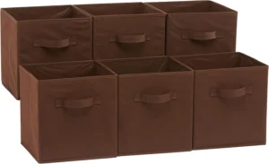 Amazon Basics, caixas de armazenamento dobráveis, pack de 6