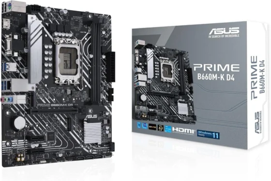 ASUS Prime B660M-K D4 Placa de base mATX Intel B660 LGA 1700 PCIe 4.0