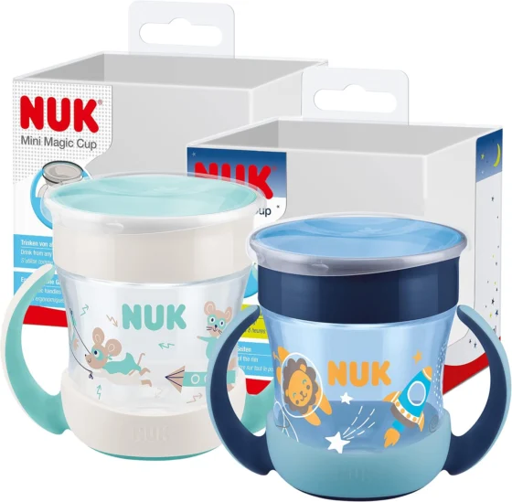 NUK Mini Magic Cup Night chávena com bico para bebé, +6 meses, 160 ml