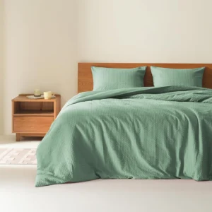 Comfort Spaces, conjunto de edredão King verde sálvia