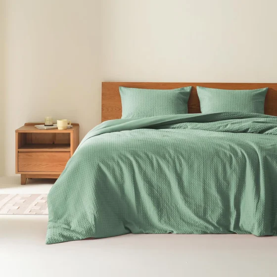 Comfort Spaces, conjunto de edredão King verde sálvia