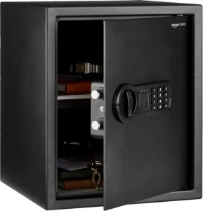 Amazon Basics Cofre eletrónico, aço com fechadura, 43 l