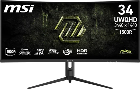 MSI MAG 342CQRF E20, monitor curvo para jogos de 34