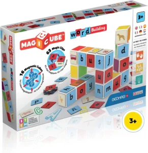 Geomag Magicube Word Building, jogo magnético de 79 peças