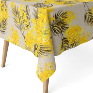 MartinaHome, toalha de mesa limonada bege 260 x 140 cm