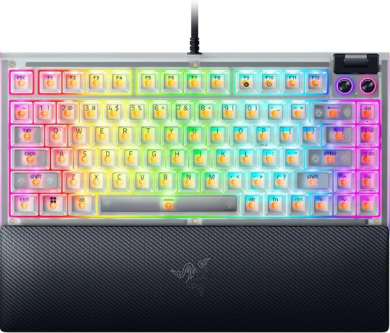 Razer BlackWidow V4 75%, teclado mecânico, interruptor tátil