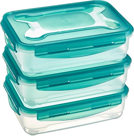 Amazon Basics, 3 recipientes herméticos de 1,2 l