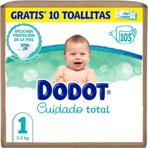 Dodot Cuidado Total, fraldas tamanho 1 (2-5 kg), 105 unidades