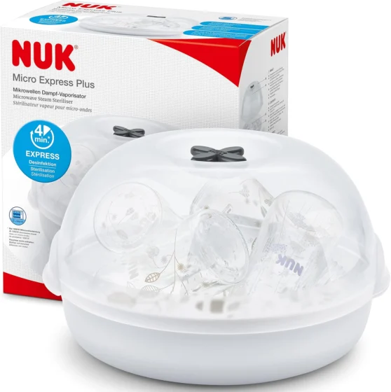 Esterilizador a vapor NUK para micro-ondas