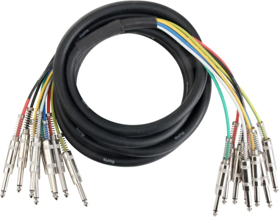 Pronomic Stage MJJ8-3, cabo multicore de 8 vias, 3 m