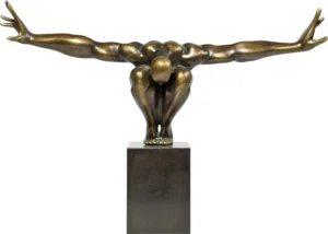 KARE Fitness, estátua decorativa de atleta em bronze
