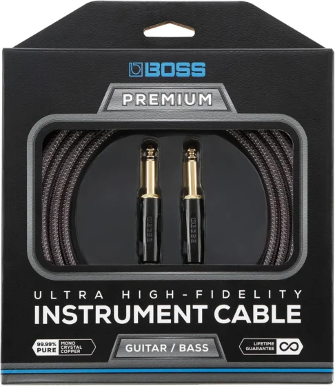 BOSS BIC-P10, cabo de instrumento de 3 m com fichas retas