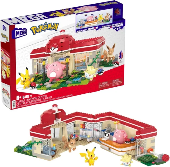 MEGA Construx Pokémon Centro Pokemon na floresta + 600 blocos