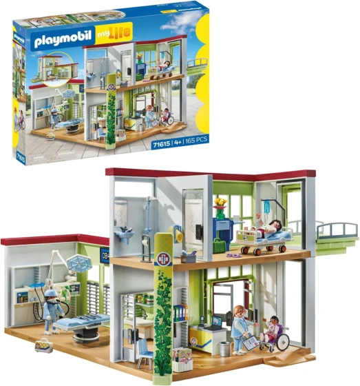 PLAYMOBIL Action Heroes 71615 Hospital moderno com figuras