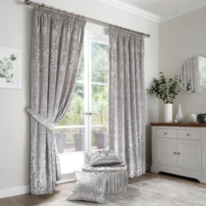 Curtina Trinity, cortinas plissadas 168 x 137 cm, prata