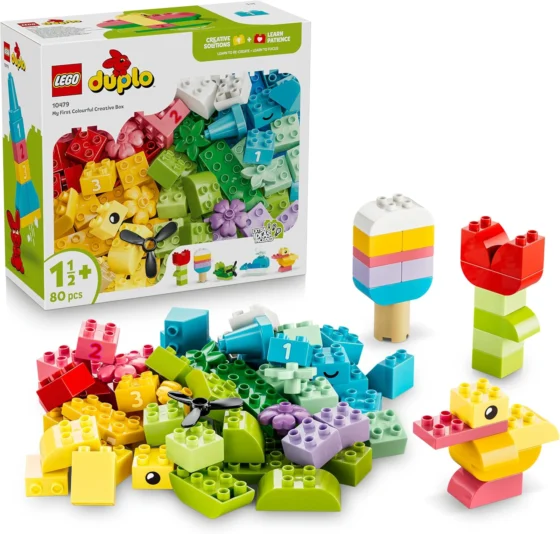 LEGO Duplo, caixa criativa com tijolos de números e animais