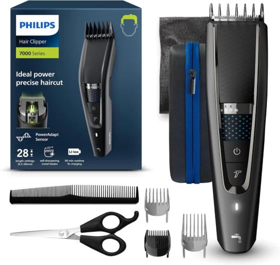 Philips, aparador de cabelo sem fios com lâminas de titânio