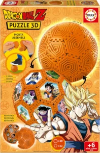 Educa, puzzle 3D de futebol Dragon Ball, 32 peças