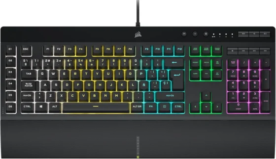 Corsair K55 RGB Pro, teclado gaming com teclas de membrana