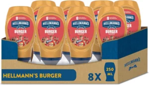 Hellmann's, molho para hambúrguer, pack de 8 x 250 ml