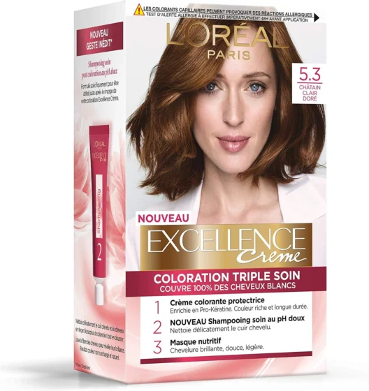 L'Oréal Paris Excellence Crème, tinta castanho claro dourado