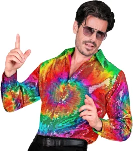 Widmann Party Fashion, camisa de lantejoulas para homem