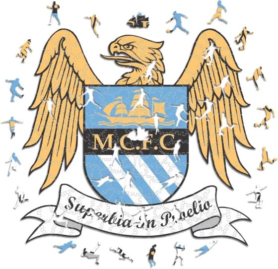 Iconic Puzzles Manchester City, puzzle de madeira 500 peças